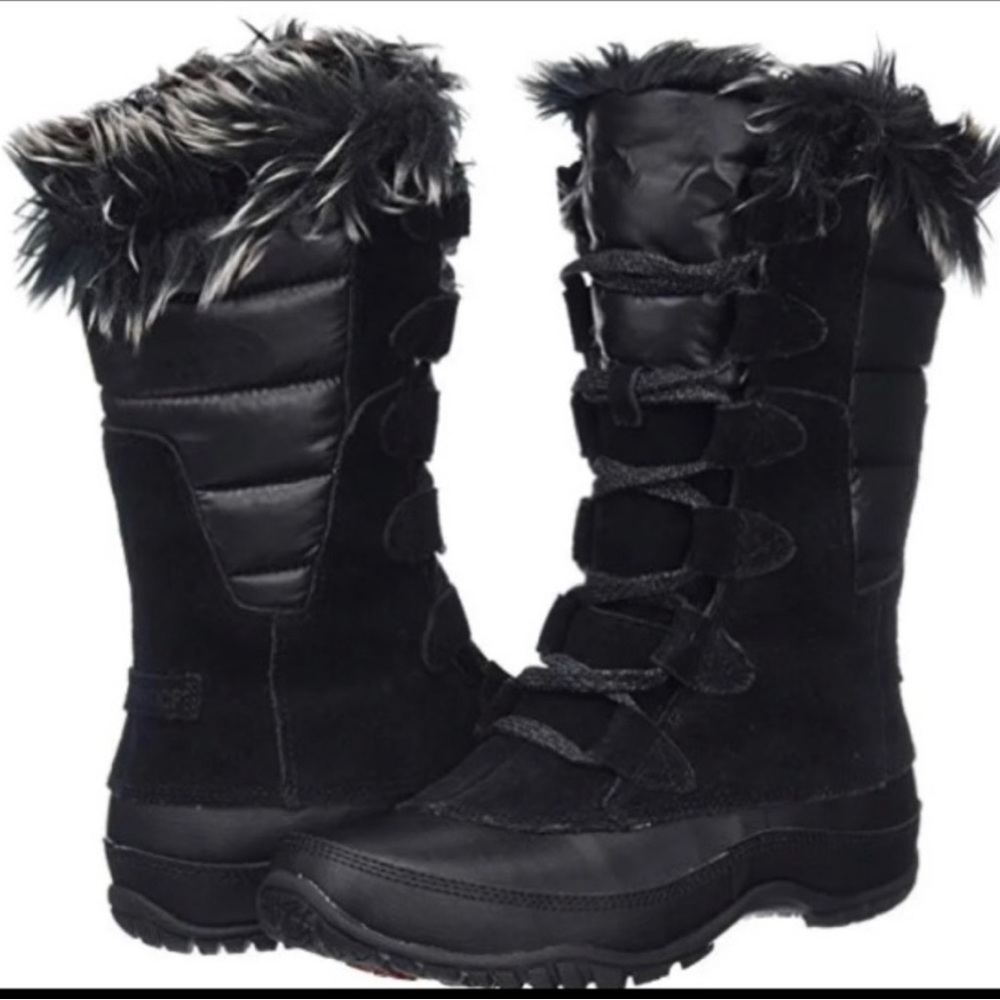 The North Face Nuptse Purna Winter Boots with Fur Trim Size 6